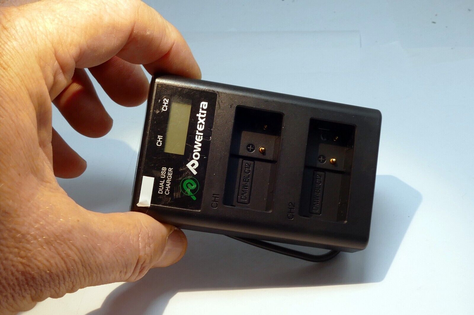 Double Powerextra Battery Charger For Panasonic 2X  DMW-BLC12 for FZ1000 USB