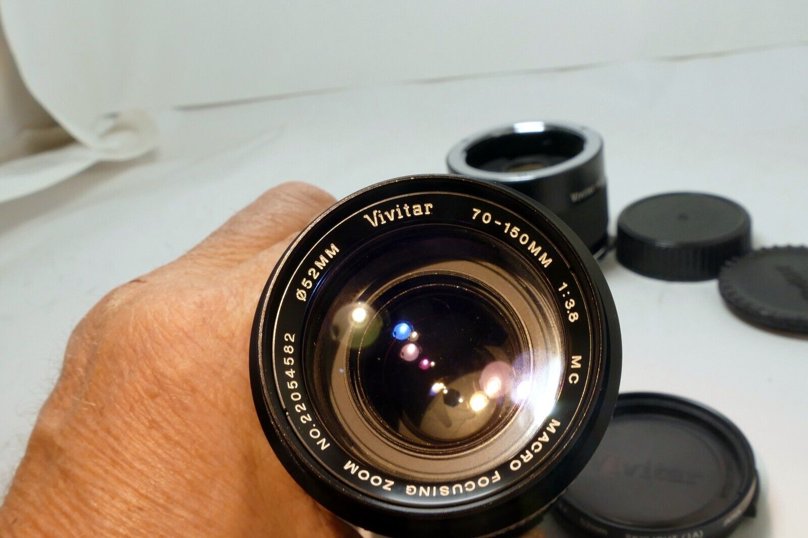 Vivitar 70-150mm f3.8 Manual Focus Lens w/ 2X teleconver Olympus OM mount - MINT