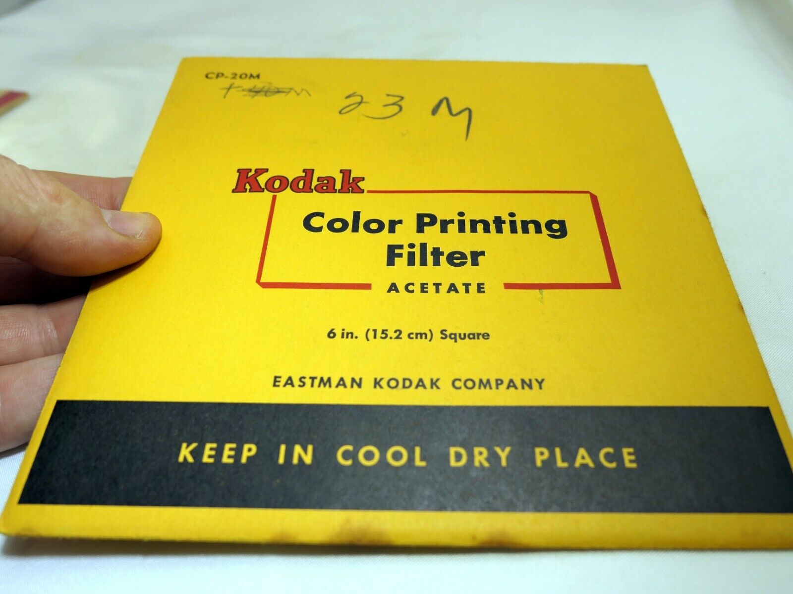 KODAK Color Printing Lens Filter 6X6" gelatin square CP-20M Magenta 23M