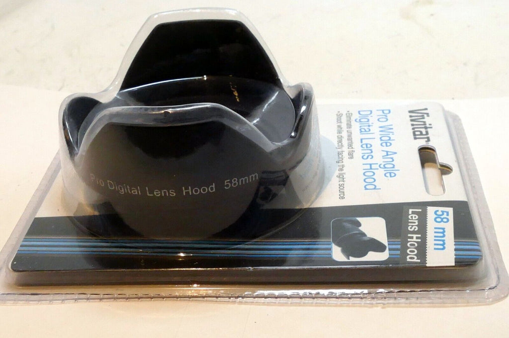 Vivitar 58mm Petal Lens hood shade threaded screw in for 18-55mm IS