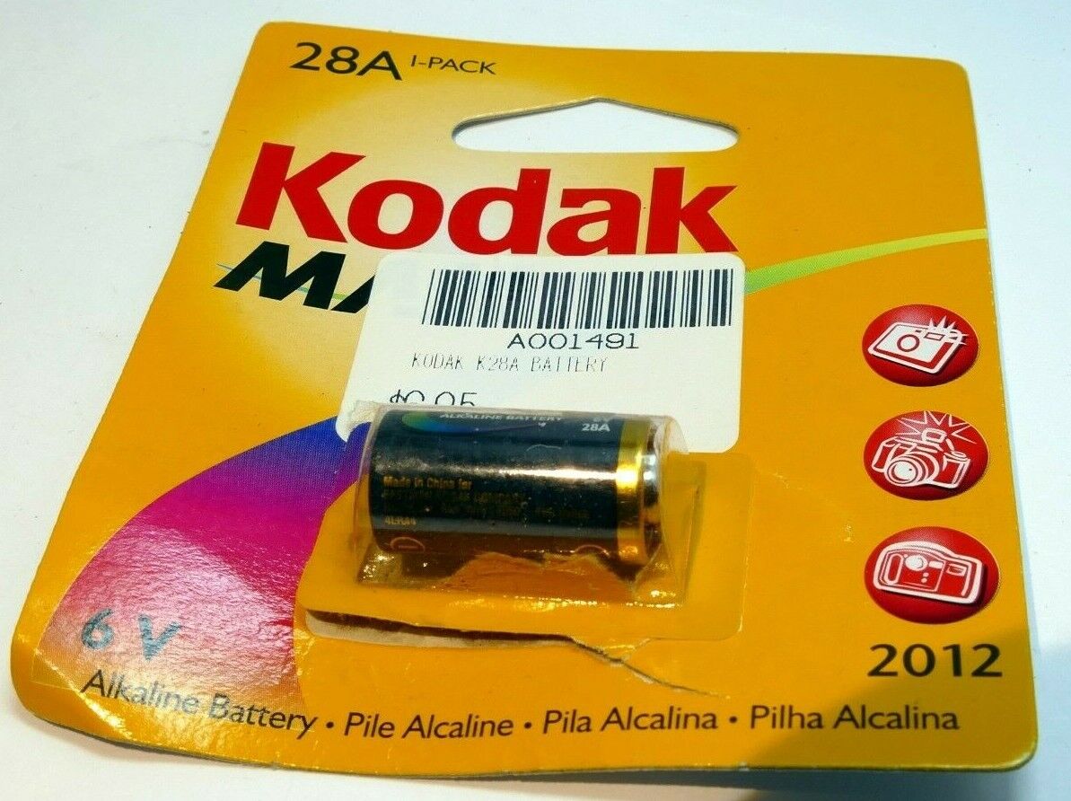 Kodak 4LR44 28A 6V Max Super Alkaline Battery Camera Photo 2012 AE-1