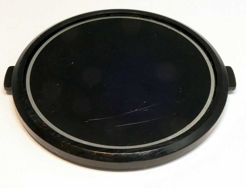 67mm snap on type Lens Front Cap black  w/ white rim