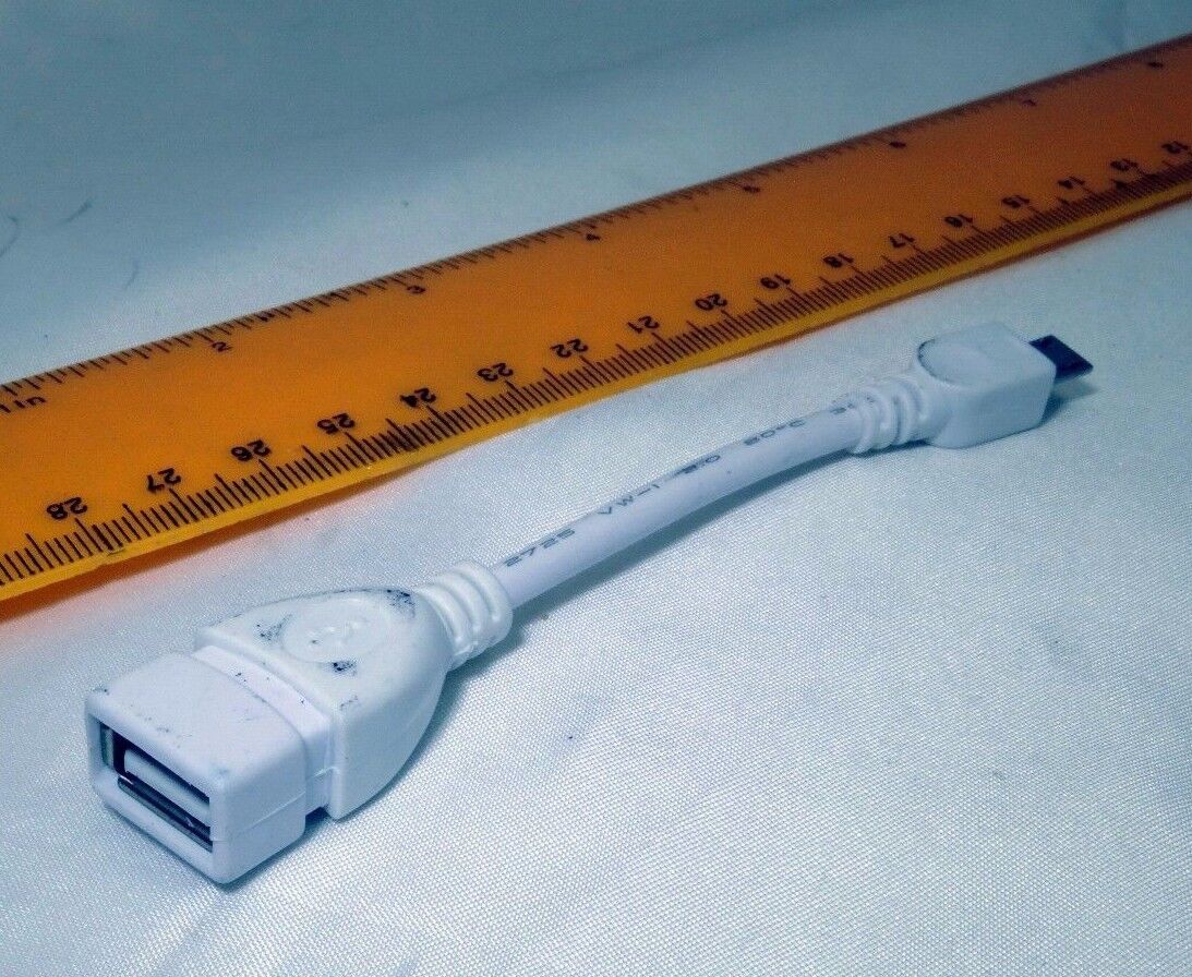 Female USB to Micro USB Male Data Charge Cable camera  4" long