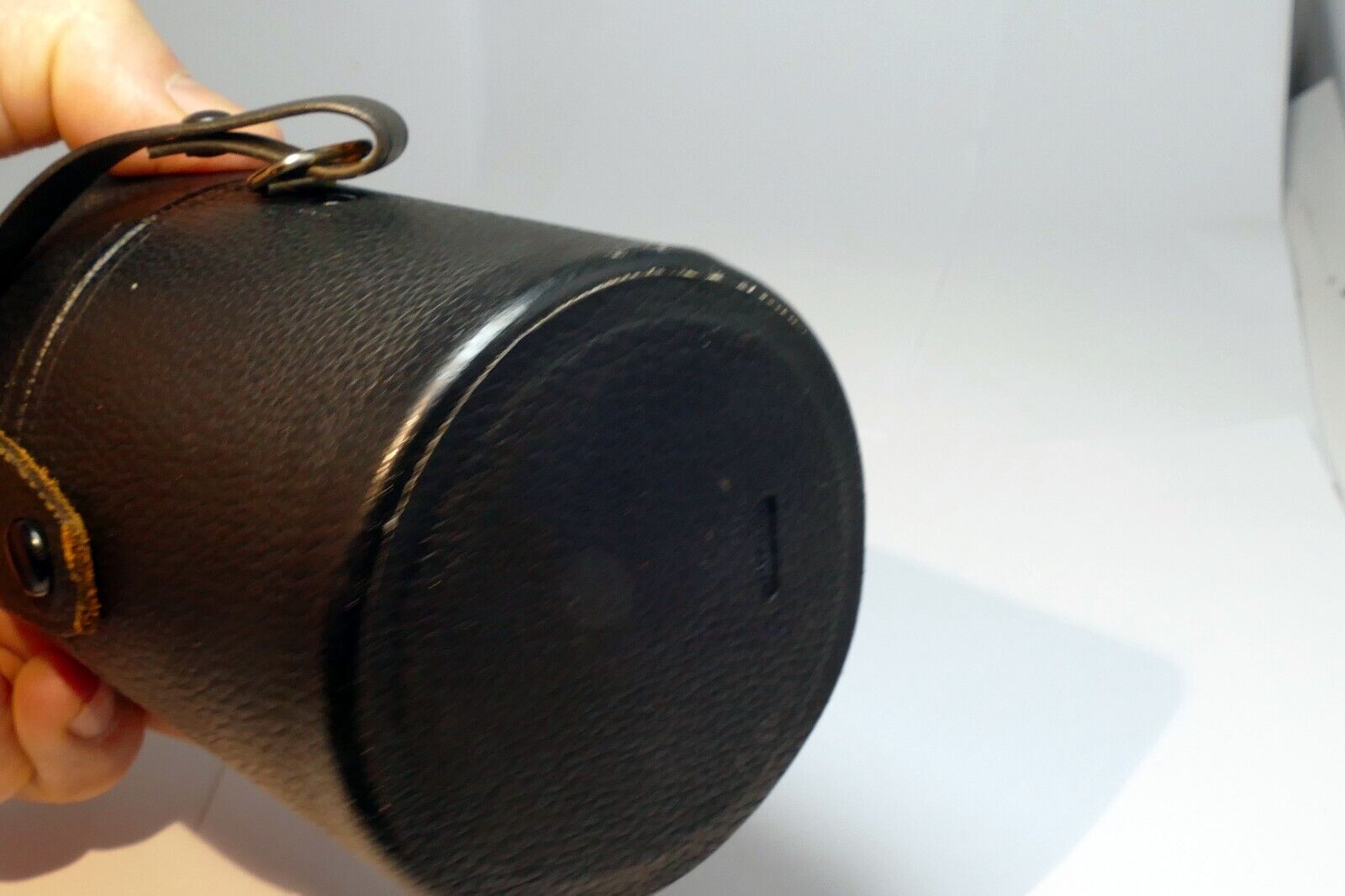 Konica Hexanon  85mm f1.8  AR empty  Hard case for lens genuine OEM vintage