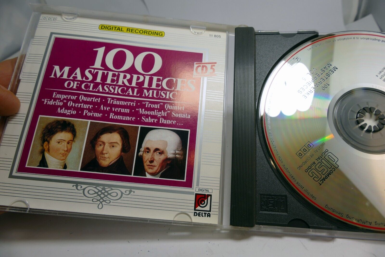 100 Masterpieces Vol 5 Classical Music CD Delta 1988 Grieg Mozart Dvorak Haydn