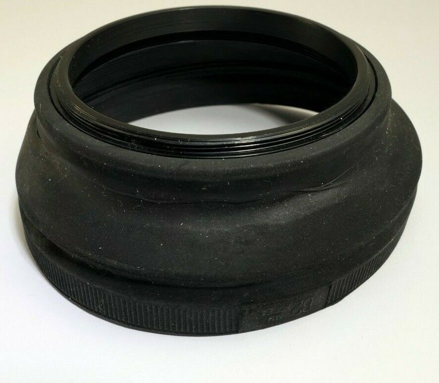 62mm Lens Hood Shade Collapsible Rubber double threaded screw in type vintage