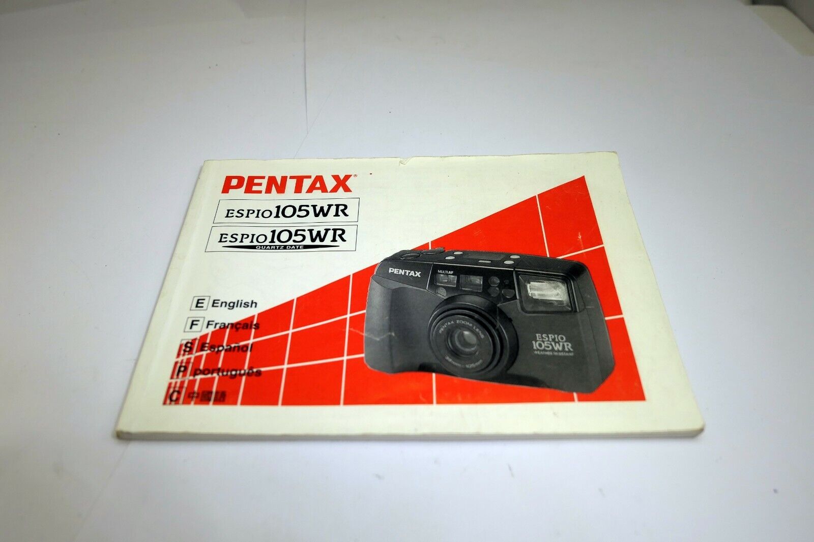 PENTAX Espio 105WR Quartz Date camera Operating Manual Instruction Guide EN FR S