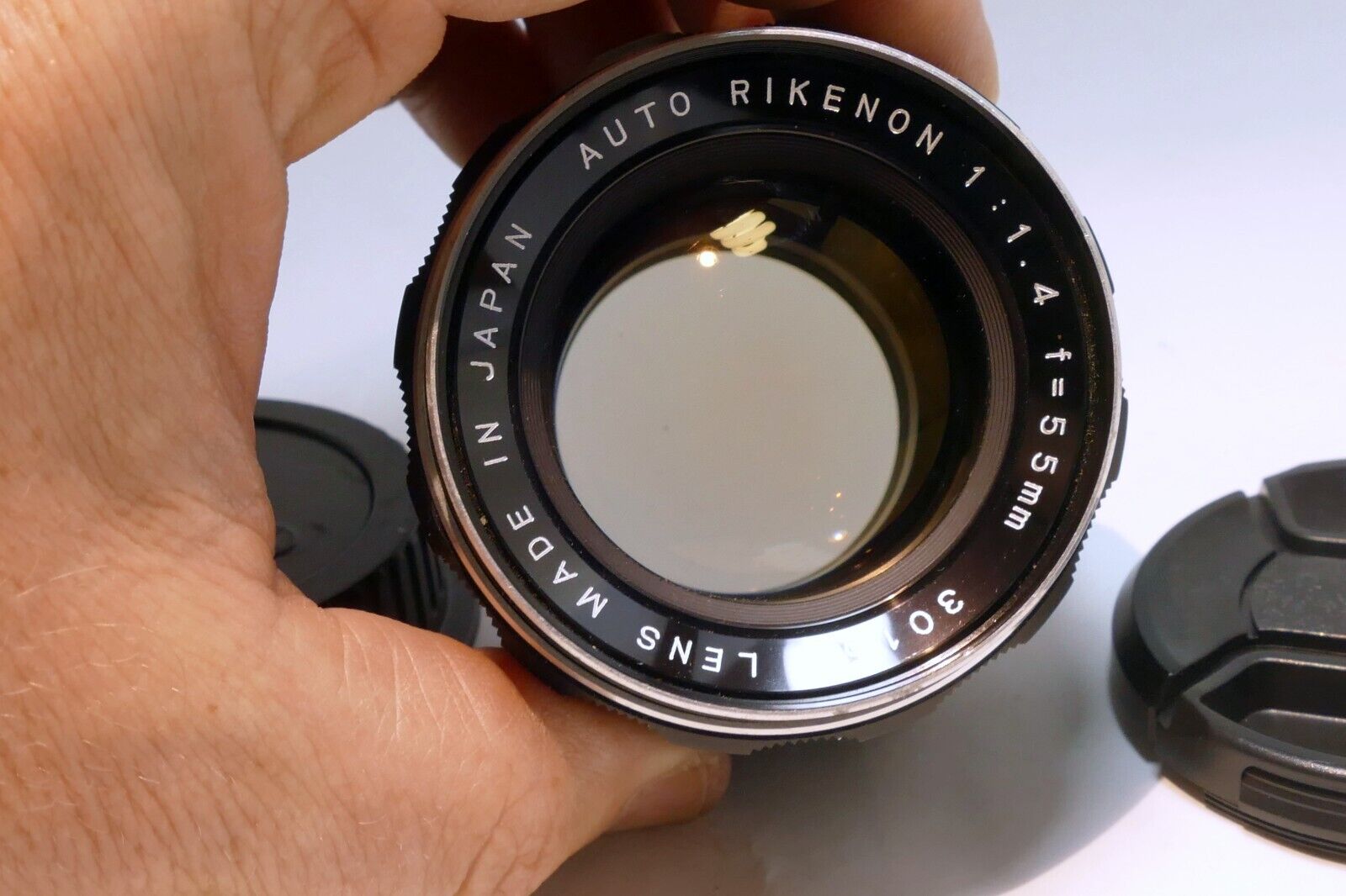 Rikenon 55mm f1.4 prime Manual lens adapted to Canon EOS EF camera T7i T8i