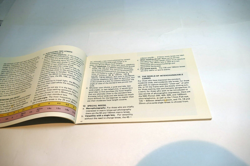 Pentax K100  System  chart lens accessory guide brochure