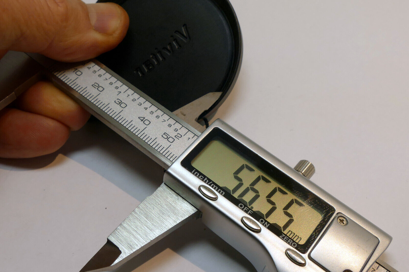 55mm Slip on Front Lens Cap Metal with keeper string  for Vivitar