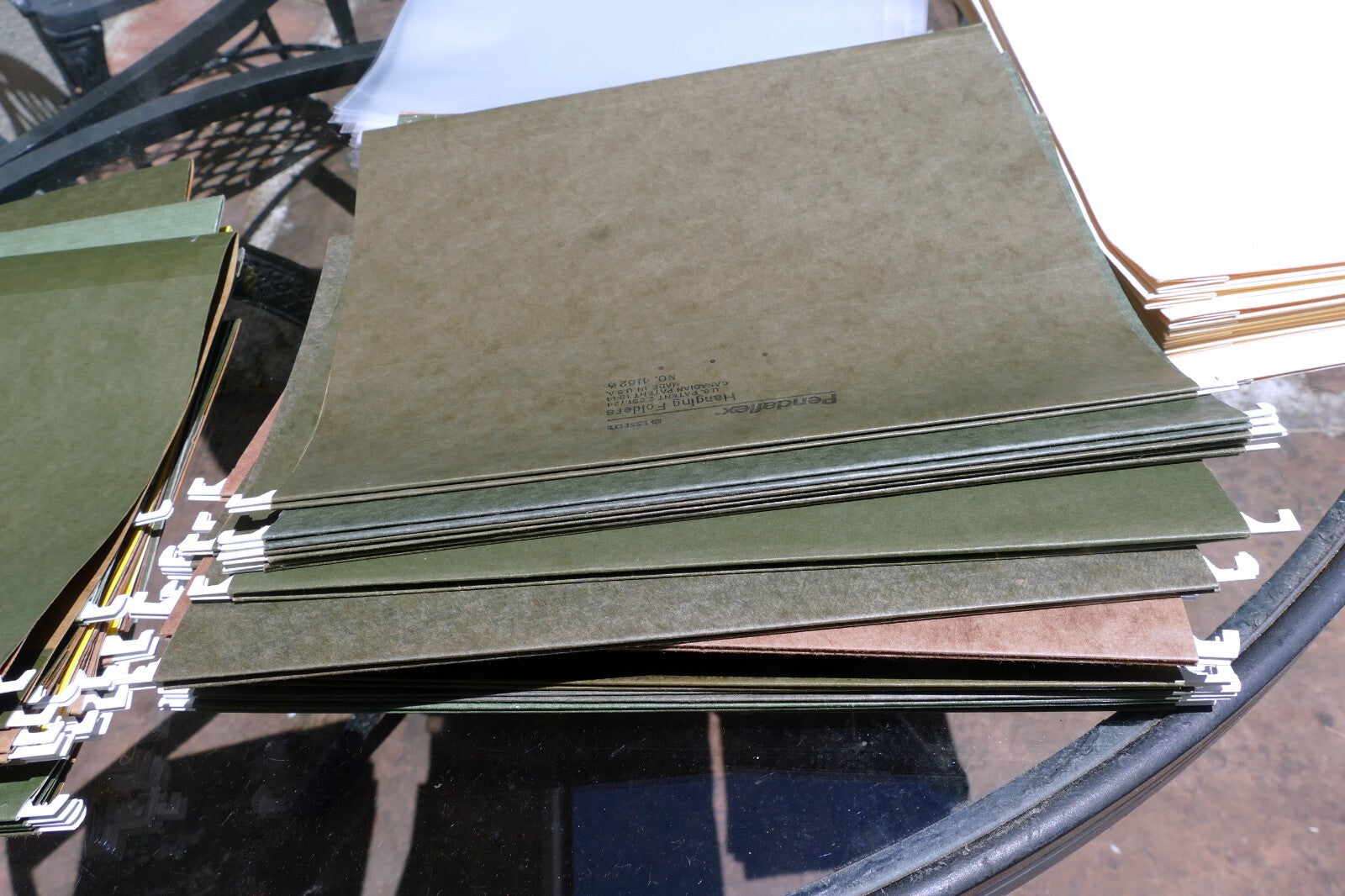 Pentaflex Hanging File Folders Letter Size Lot of 36 & Clear binding envelopes