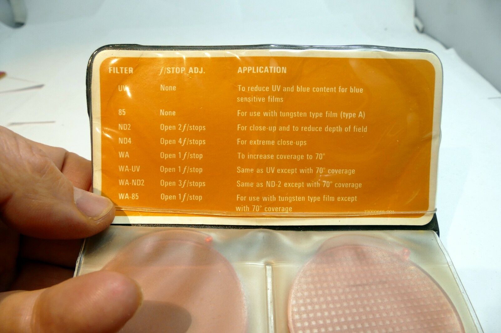 Diffuser and ND Filter kit for Flash orange ND2 ND4 UV round 47mm OD