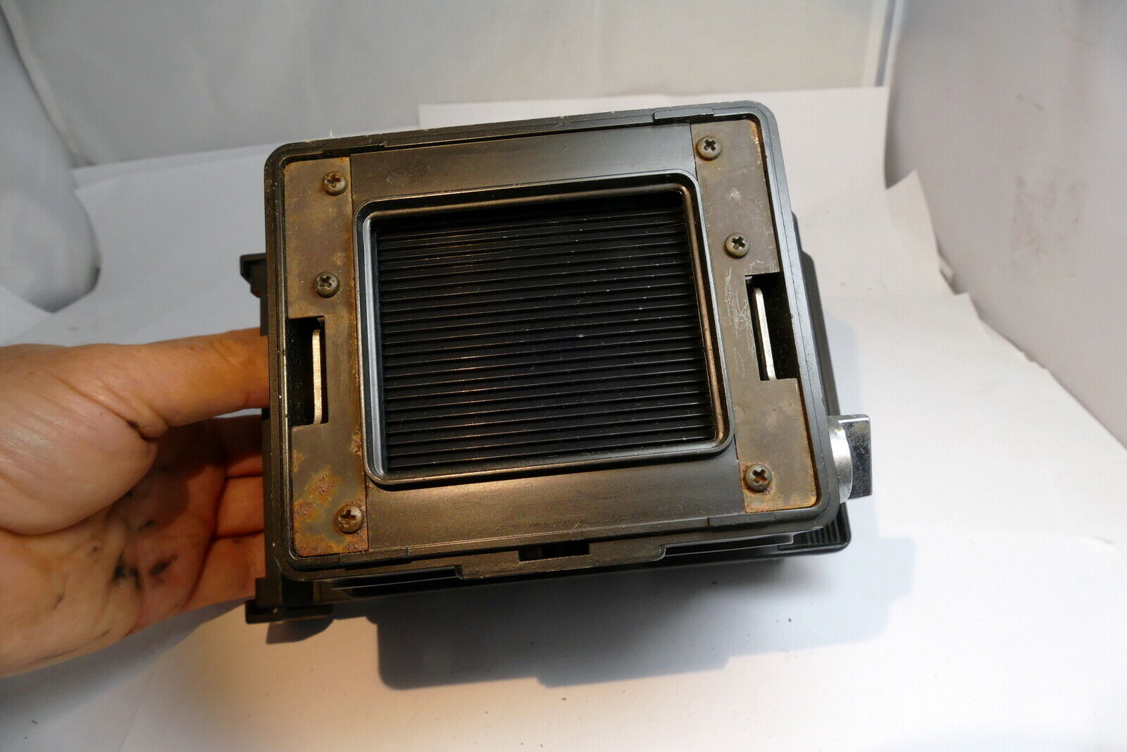 Polaroid land camera back for CU-5 MP macro  lens system