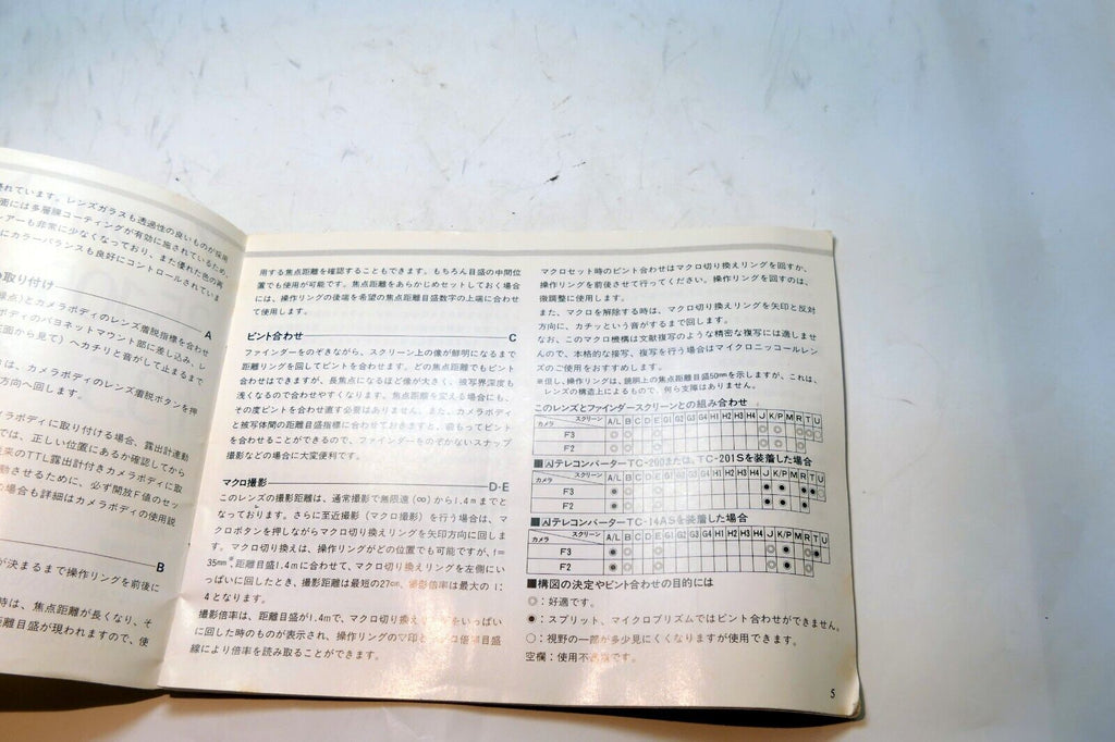 Nikon Zoom Nikkor 35-105mm f3.5-4.5 Ai-s LENS Instruction Guide Manual 1985