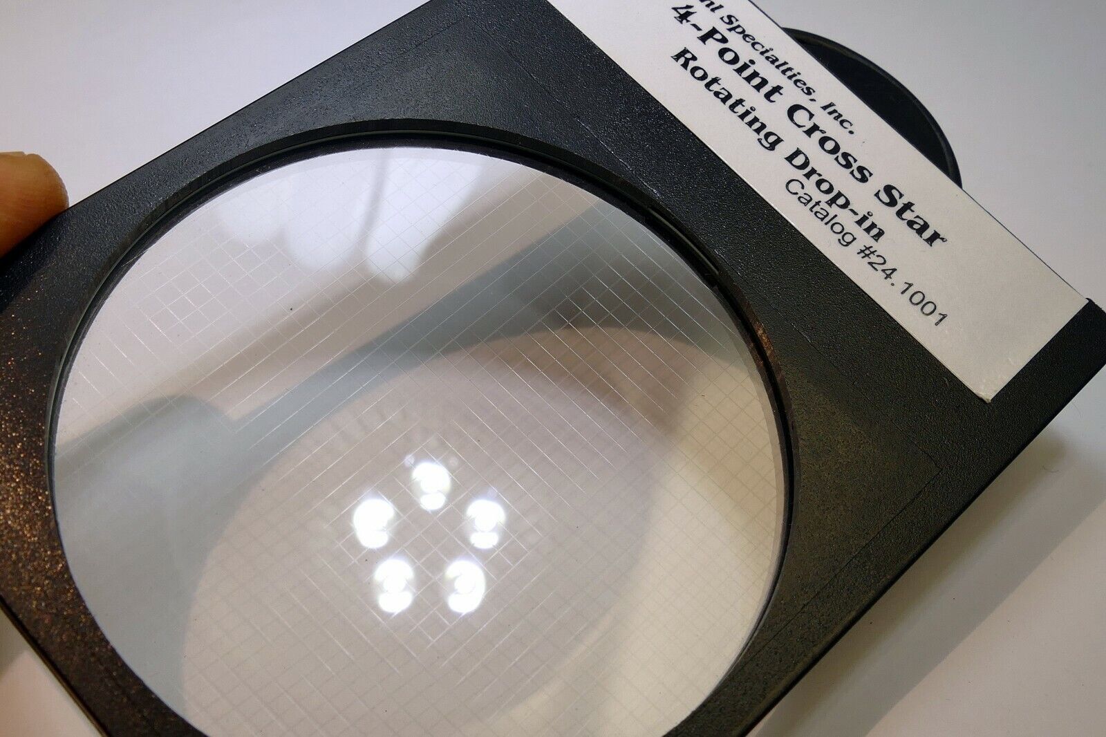 Lindahl 4-Point Cross Star CS Lens Filter drop in square 3X3" Rotating