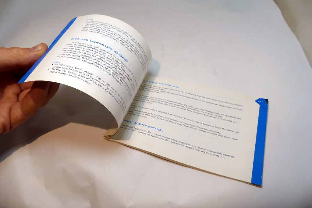 Minolta Color meter II Owner's manual  Instruction Guide E English Fr ES Gr