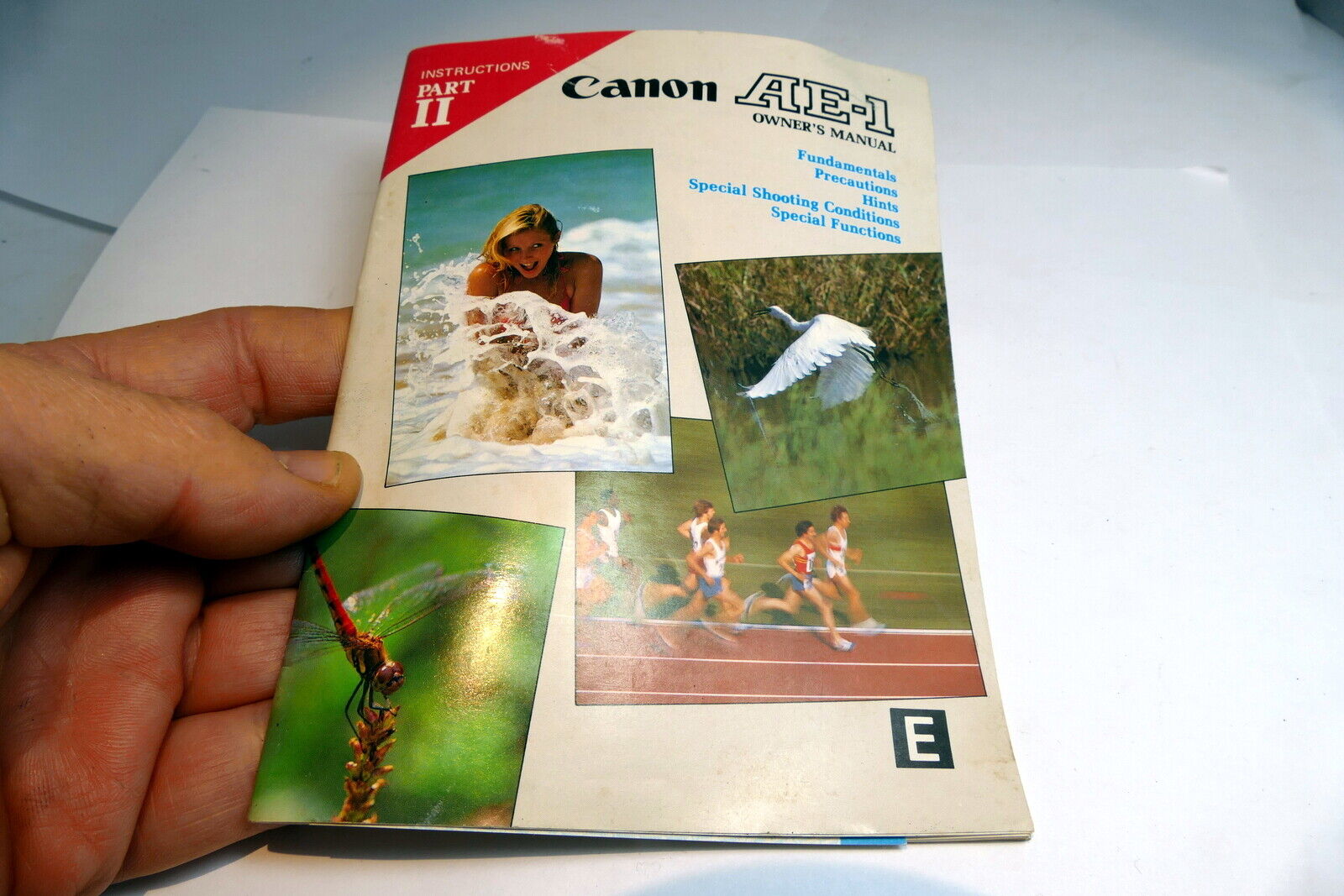 Canon AE-1 camera Instructions Owner's manual ( Part 2 II) Guide English E