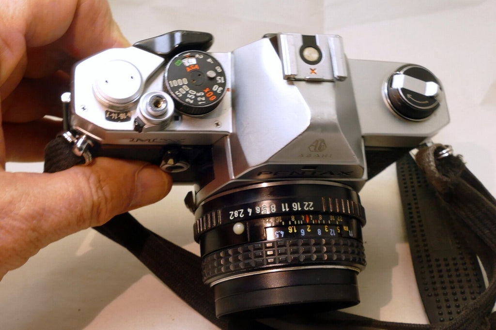 Pentax MX 35mm SLR Camera Kit w/ 50mm SMC F2 PK Lens - 3 F stops overexposes