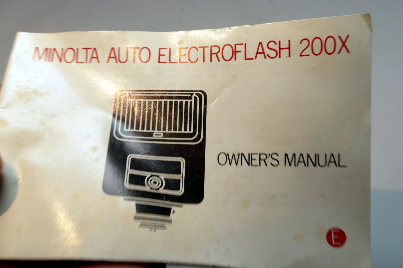 Minolta flash 200X Owner's manual  Instruction Guide E English