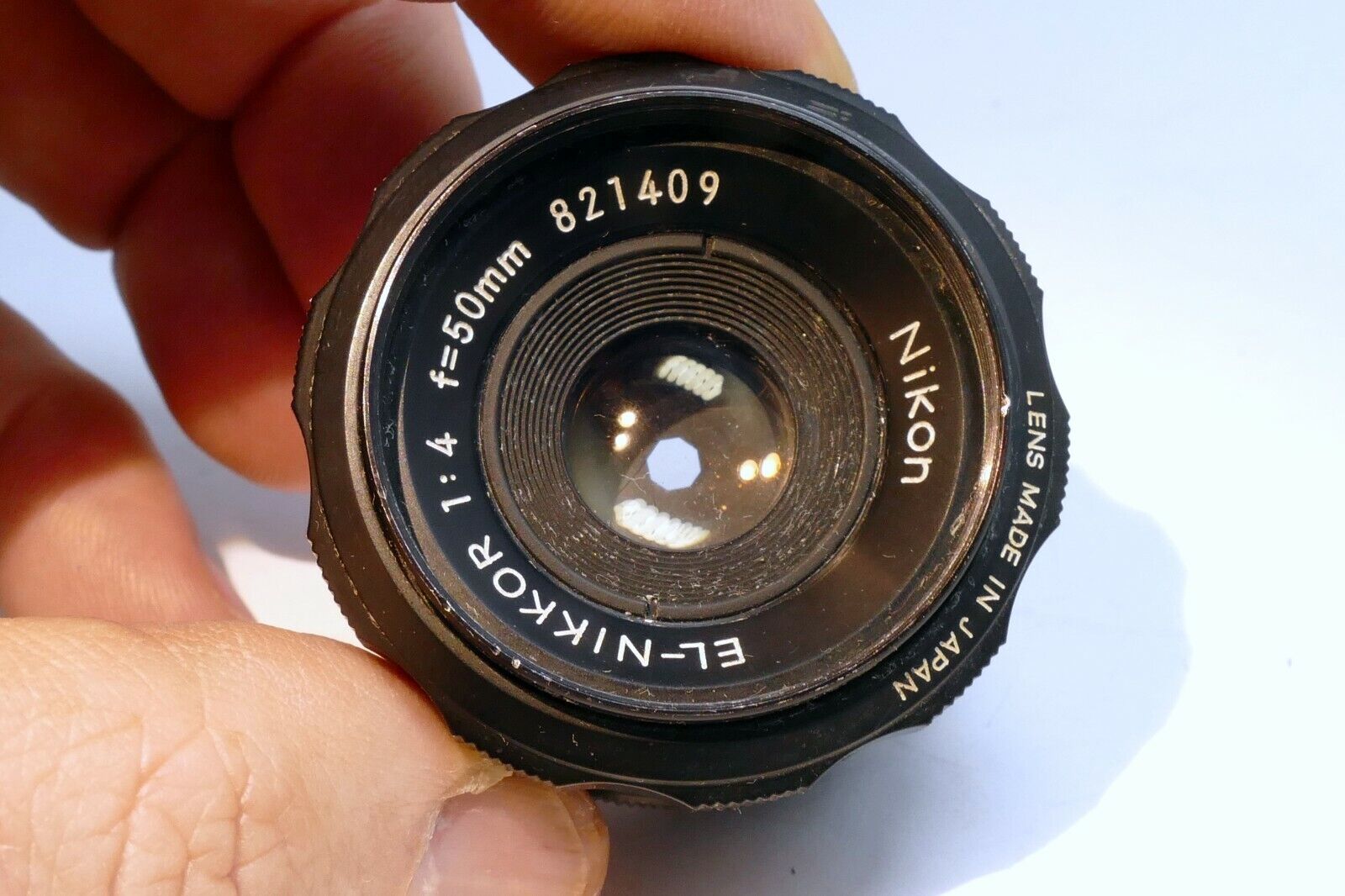 Nikon EL Nikkor 50mm f4 Lens (with haze inside) - AS IS