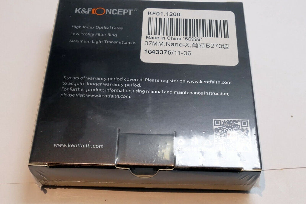 37mm K&F Nano X XMC UV  Lens Filter  protection   new