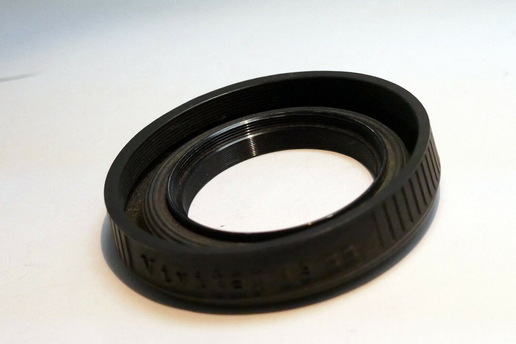 Vivitar 49mm rubber lens hood shade - damaged rigid rubber - AS IS needs repair