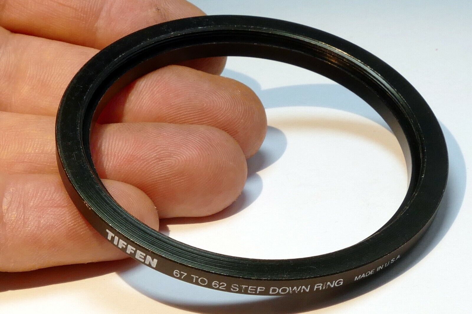 67mm to 62mm step down adapter ring for lens filter threaded double made in USA