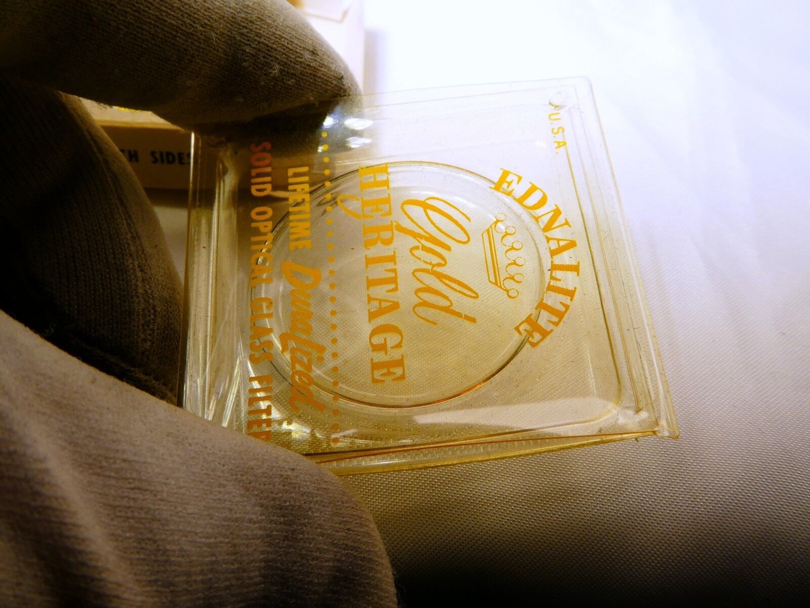 Empty Box for Ednalite series V 5 Chrome A Lens Filter Drop in vintage