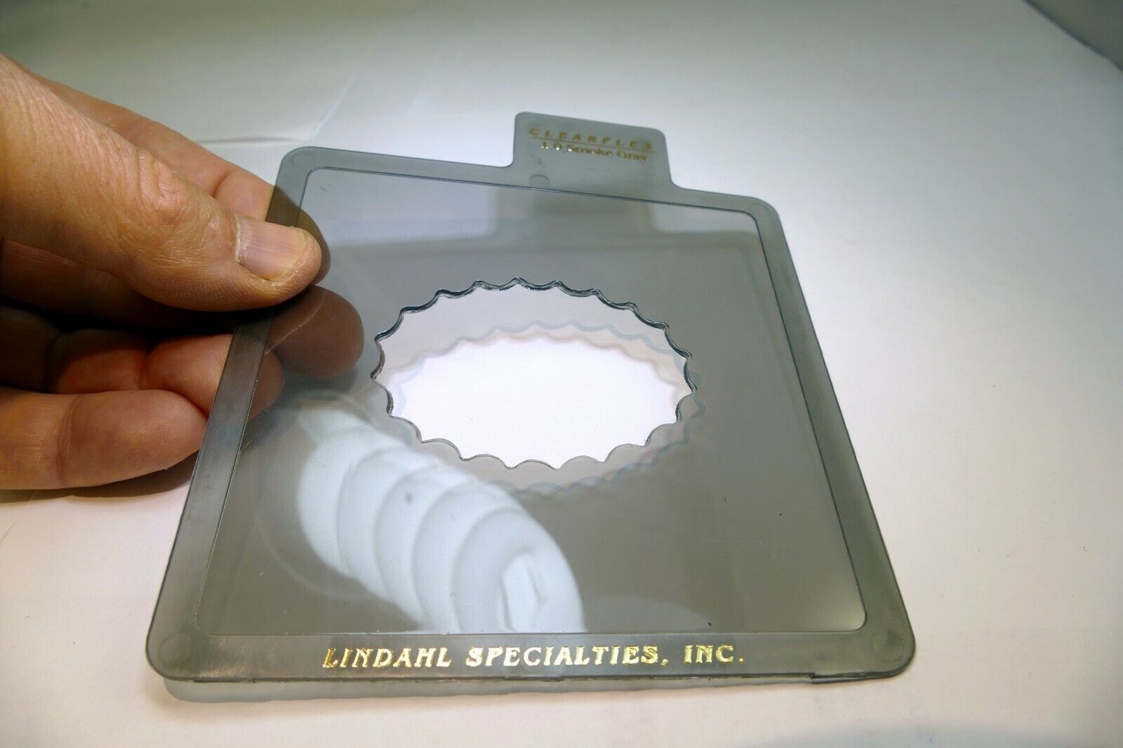 Large Horizontal Oval Lindahl Smoke Gray Vignette 4.5X4.5" Clearflex 