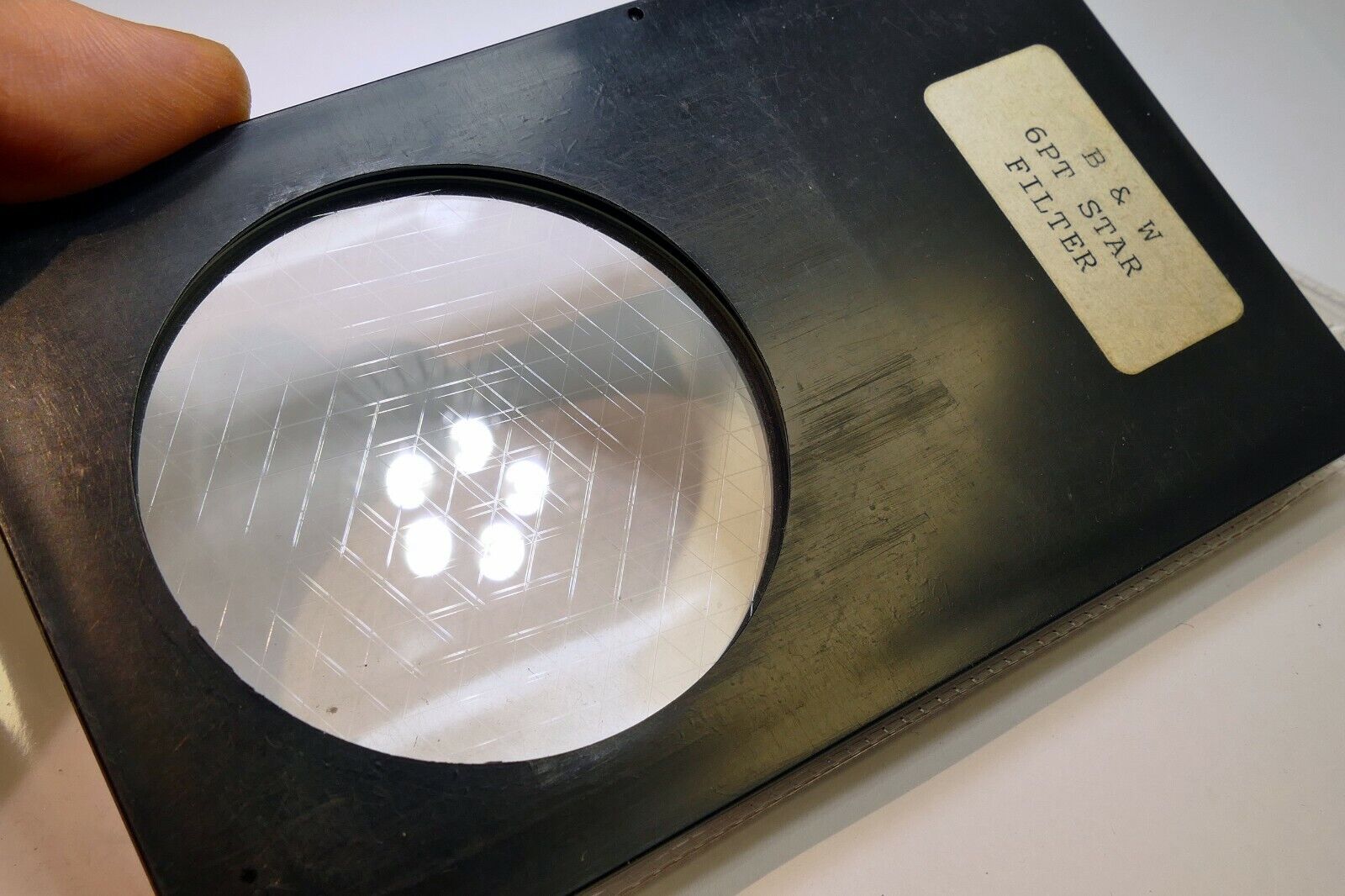 B&W 6-Point Cross Star Lens Filter drop in square 3X3" for Lindahl 6PT