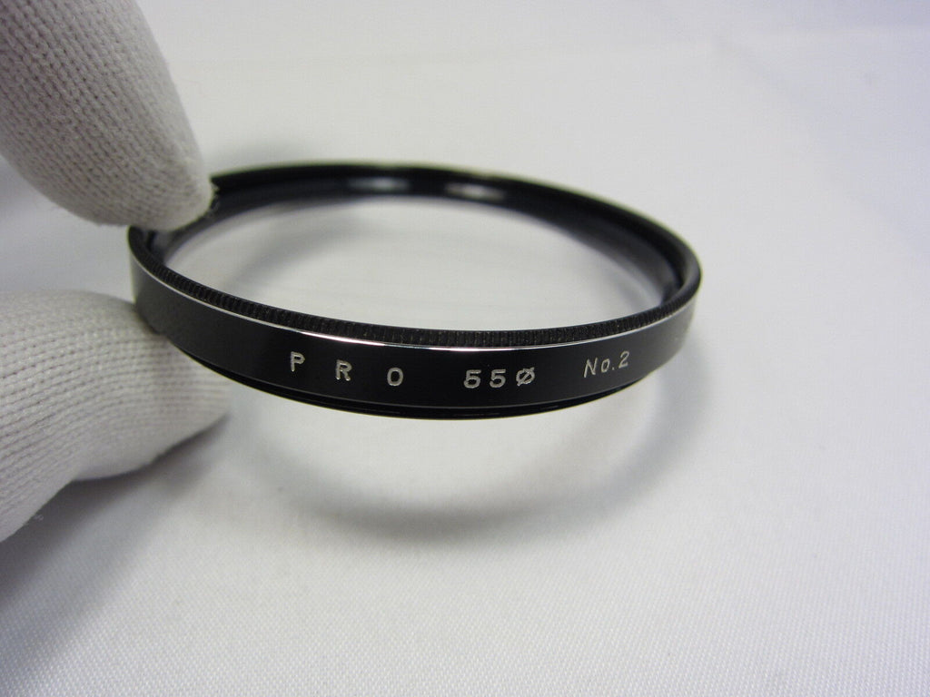 Used PRO 55mm NO.2 +2 Close-Up Lens Filter good condition Made in Japan N103054