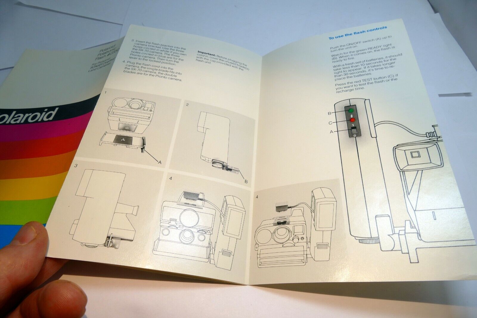 Polaroid Polatronic Flash # 2350 OneStep Land camera Instruction Manual Guide