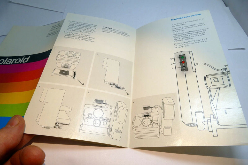 Polaroid Polatronic Flash # 2350 OneStep Land camera Instruction Manual Guide