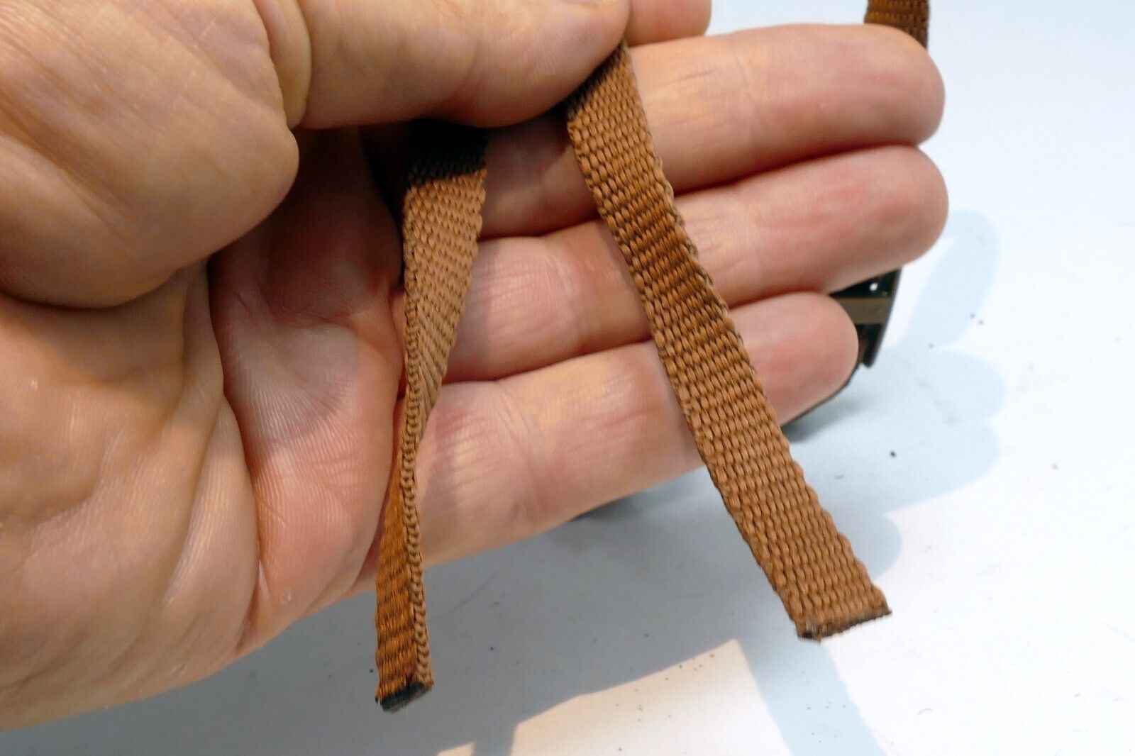3.5cm Wide Brown canvas neck shoulder strap for suite SLR