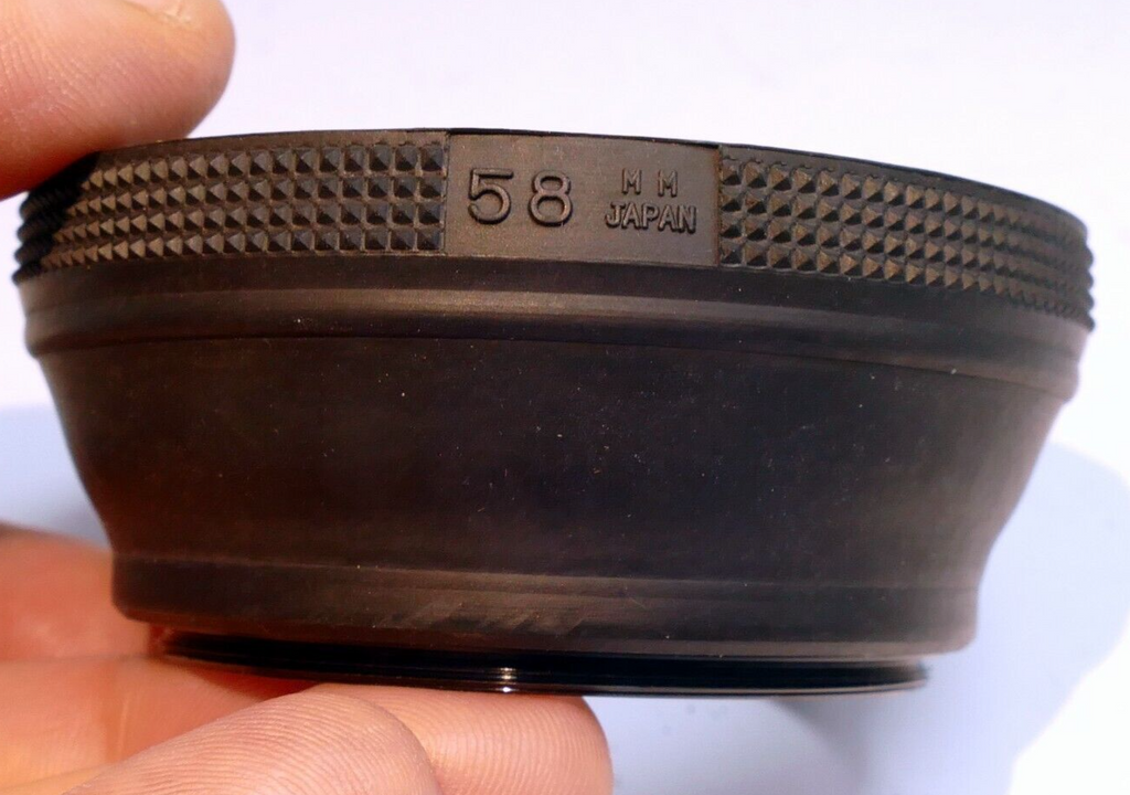 58mm Rubber  Lens Hood Shade Double threaded for 57mm f1.4