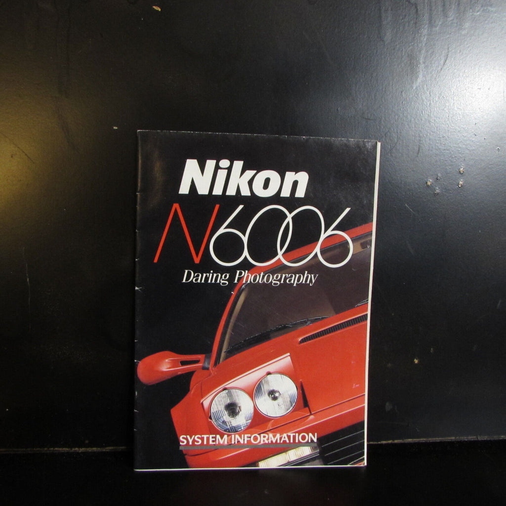 Nikon N6006 Daring Photography System Information Guide Accessory List 1990