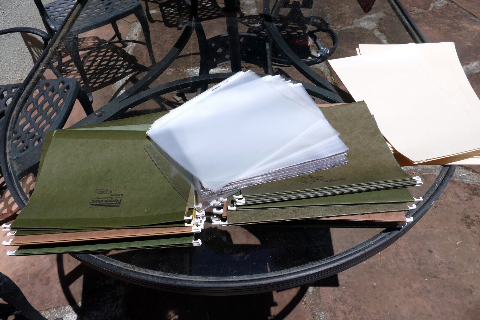 Pentaflex Hanging File Folders Letter Size Lot of 36 & Clear binding envelopes