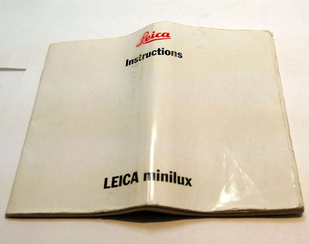 Leica Minilux 40mm f2.4 camera Manual Instruction Guide  Book  OEM Genuine
