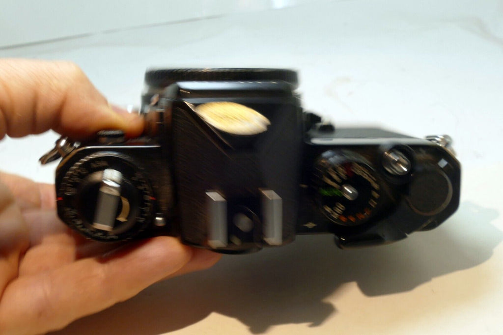 Nikon FE Black 35mm SLR Film Camera Body Only - tested, works good