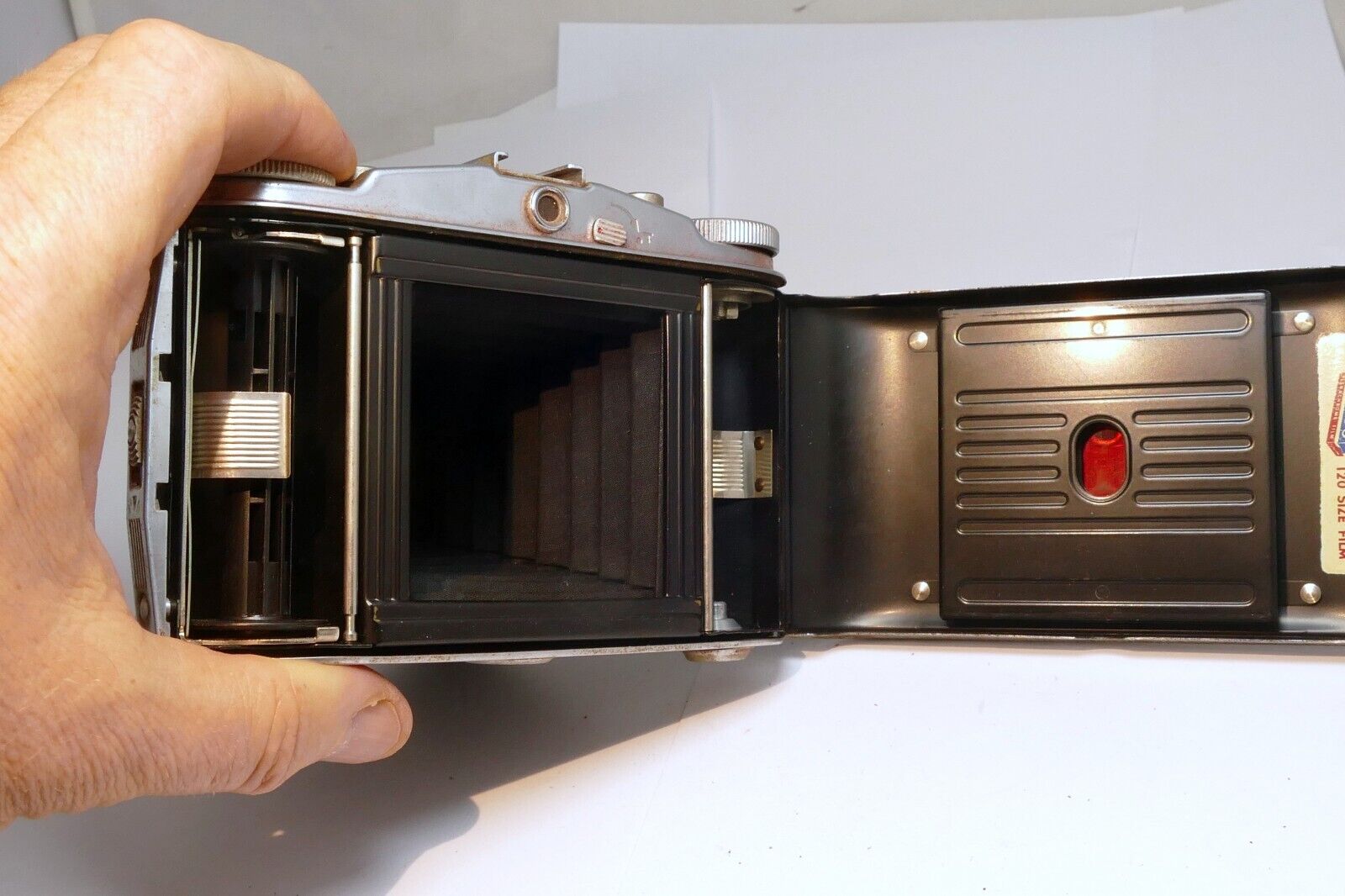 Agfa-Ansco Speedex Special Folding Camera With 85mm f/4.5 Apotar Lens 4X5 medium