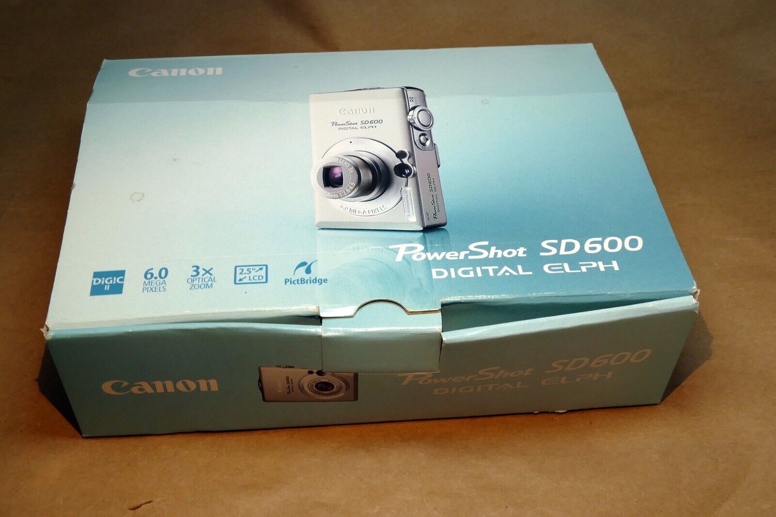 empty lens box (ONLY) CANON Power Shot SD600 Digital Elph -  BOX ONLY