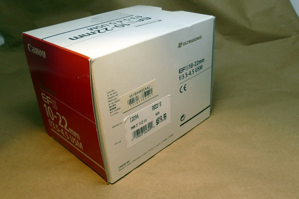 empty lens box (only) for  EF-S 10-22mm f/3.5-4.5 USM lens