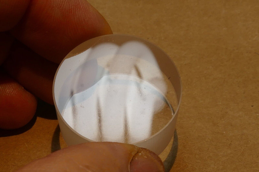 Quartz Optical Flat: 1.25" Diameter 5/8" thick 1/10 Wave Double Surface 16X32mm