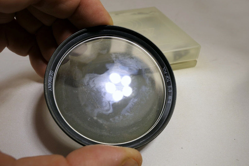 B+W 67mm Polarizer PL TOP POL Germany - damaged coating separation - genuine