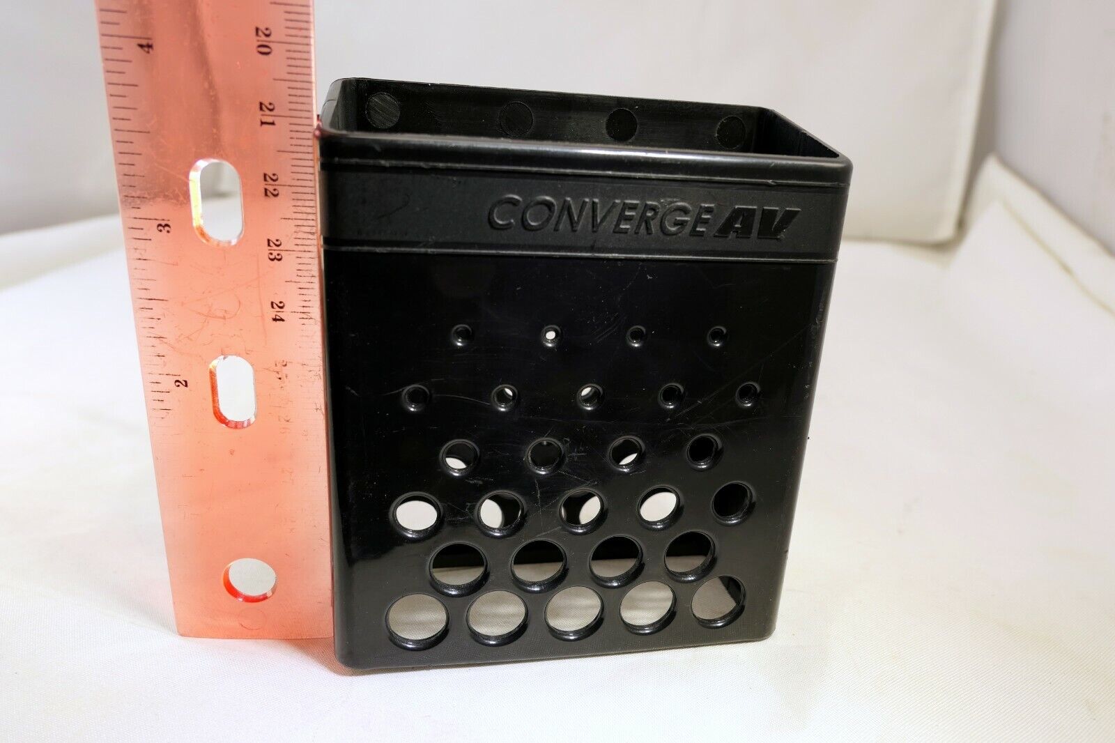 Converge AV Video Converter HDTV  VGA Holder Case plastic 3X1.5" 