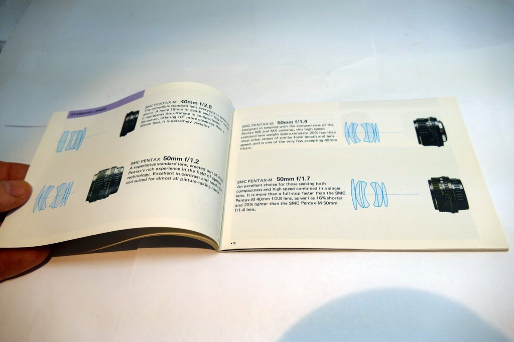 Pentax K100  System  chart lens accessory guide brochure