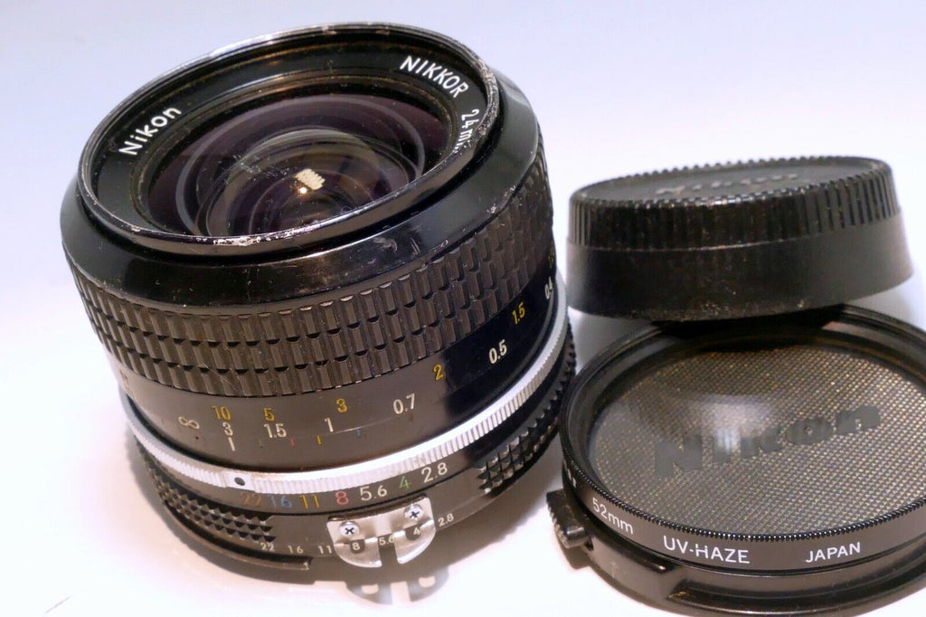 Nikon 24mm f2.8 Ai Lens prime Wide angle with fungus webbing inside - AS IS read