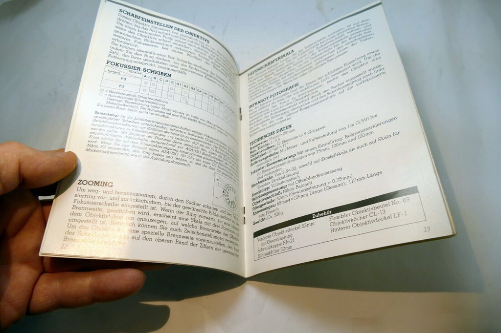 Nikon E series 75-150mm f3.5 Ai-s LENS Instruction Guide Manual 1982