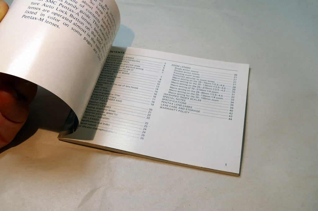 Pentax35mm Interchangeable Lenses System Information Brochure Booklet MX LX