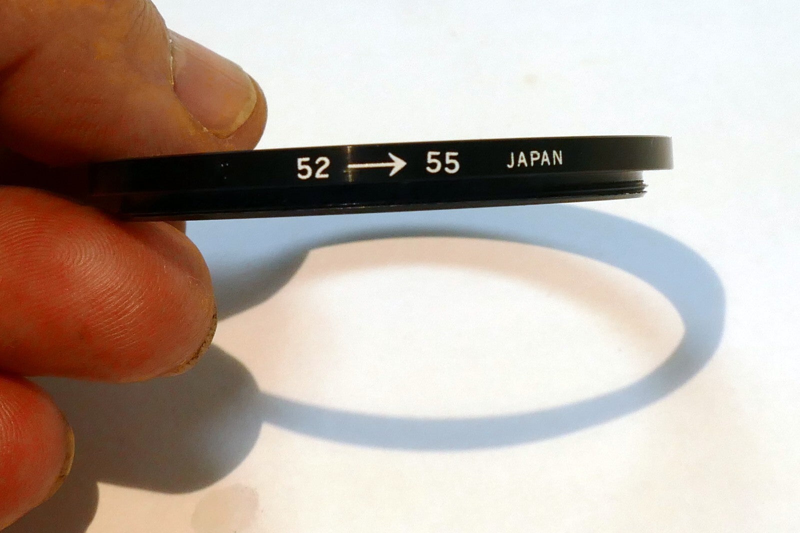 52mm to 55mm Step - Up ring metal threaded for lens filter made in Japan